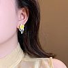 Alloy Flower Stud Earrings for Women WG441DE-01-3