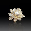 Flower Alloy Crystal Rhinestone Brooch PW-WG24C40-01-3