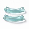 UV Plating Transparent Rainbow Iridescent Acrylic Beads OACR-A016-01G-2