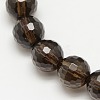 Smoky Quartz Beads Strands GSFR6mm176-128-1