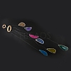 Chakra Natural Dyed Agate Piece Hanging Ornament HJEW-R126-01A-6
