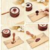 Brass Wax Seal Stamps with Rosewood Handle AJEW-WH0412-0171-3