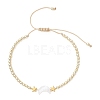 Grade AA Electroplate Non-magnetic Synthetic Hematite Beads Braided Bead Bracelets for Women BJEW-JB12586-1