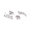 Word Love 304 Stainless Steel Stud Earrings for Women EJEW-Z017-10P-2