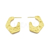 Rack Plating Brass Pentagon Stud Earrings EJEW-G322-18MG-2