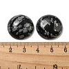 Natural Snowflake Obsidian Cabochons G-C115-02A-14-3