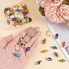 50Pcs Handmade Millefiori Beads Pendants PALLOY-PH0022-35-3