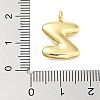 Rack Plating Brass Balloon Letter Pendants KK-C050-01G-Z-3