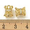 Rack Plating Brass Micro Pave Cubic Zirconia Beads KK-K386-04G-2