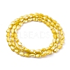 Electroplate Opaque Solid Color Glass Beads Strands X-EGLA-G036-B-FR02-2