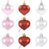 10Pcs 3 Styles Plastic Heart Pendant Decorations AJEW-FS0001-48-1