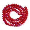 Electroplate Opaque Solid Color Glass Beads Strands EGLA-A034-P3mm-L21-3