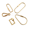  Unisex Pure Handmade Brass Key Rings & Screw Carabiner Lock Charms KEYC-TA0003-06-14