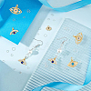 10Pcs 5 Style Eye Brass Micro Pave Cubic Zirconia Charms KK-DC0003-49-5