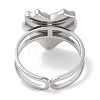Ion Plating(IP) 304 Stainless Steel Ring RJEW-B059-04P-02-3