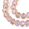 Electroplate Glass Beads Strands EGLA-A034-T3mm-L22-3