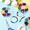 56Pcs 7 Styles Natural Green Aventurine & Lapis Lazuli & Rose Quartz & Carnelian & Tiger Eye &  Malaysia Jade & Yellow Jade Round Beads G-YW0002-61A-5