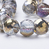 Electroplat Glass Beads Strands X-EGLA-Q092-8mm-A04-3