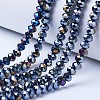 Electroplate Glass Beads Strands EGLA-A034-P3mm-B-2