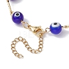 Lampwork Evil Eye Link Chain Bracelets BJEW-JB10045-03-4