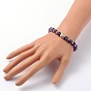 Buddha Head Gemstone Beaded Stretch Bracelets BJEW-JB01864-01-4