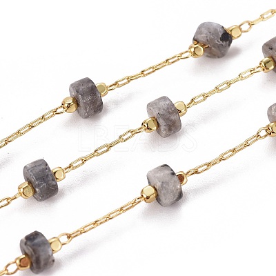 3.28 Feet Handmade Natural Labradorite Beaded Chains X-CHC-E019-02C-1
