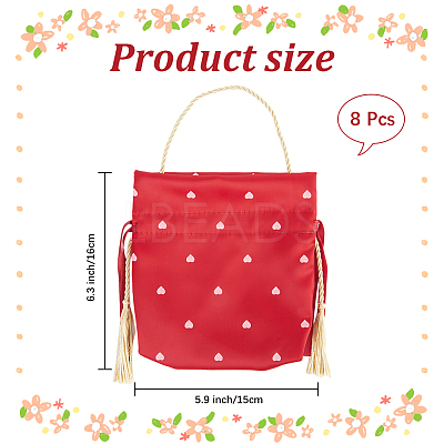 Heart Printed Cloth Drawstring Storage Bags ABAG-WH20010-20C-01-1