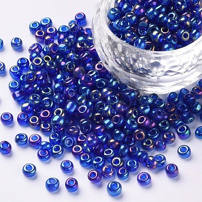 6/0 Round Glass Seed Beads SEED-US0003-4mm-168-1