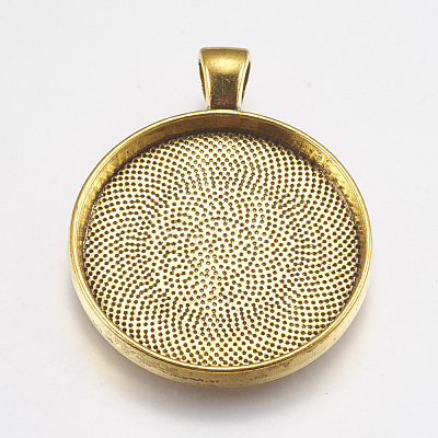 Alloy Pendant Cabochon Settings PALLOY-A13349-AG-NR-1