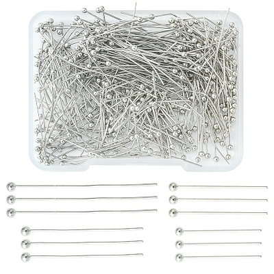 400Pcs 4 Styles Brass Ball Head pins KK-FS0001-12-1