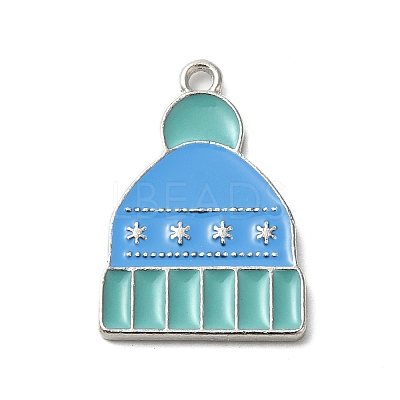 Winter Theme Alloy Enamel Pendants ENAM-M002-05J-P-1