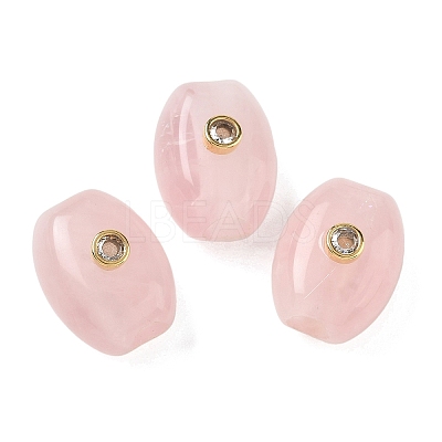 Natural Rose Quartz European Beads GG-CBA105B-02F-G-1