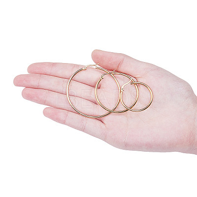 304 Stainless Steel Hoop Earrings EJEW-PH0002-02-1