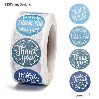 1 Inch Thank You Stickers DIY-G013-A10-1