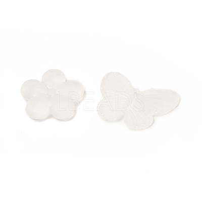 Frosted Transparent Acrylic Beads X-OACR-U006-03A-1