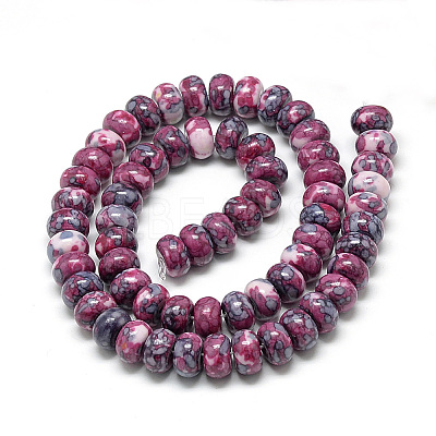 Synthetic Ocean White Jade Beads Strands LS-G-S257-5x10mm-09-1