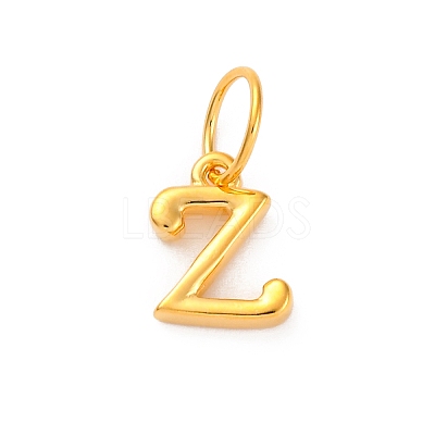925 Sterling Silver Letter Charms with Jump Rings STER-R008-01G-Z-1