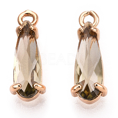 Faceted Glass Pendants GLAA-T010-004B-1