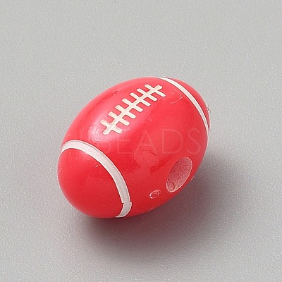 Opaque Acrylic European Beads SACR-CJC0001-34B-1