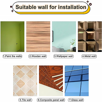 Mirror Acrylic Self Adhesive Wall Decorative AJEW-WH0518-24A-1