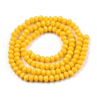 Opaque Solid Color Imitation Jade Glass Beads Strands EGLA-A044-P8mm-D29-1
