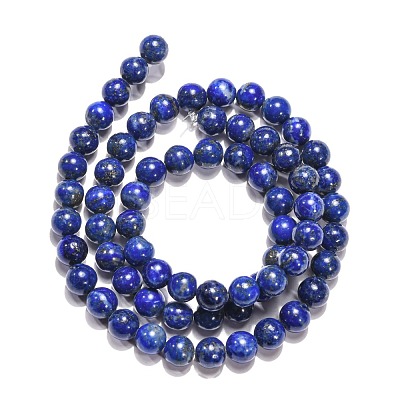 Natural Lapis Lazuli Beads Strands G-G423-6mm-AB-1