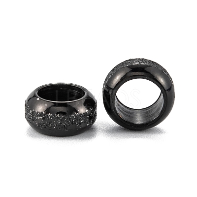 Frosted 201 Stainless Steel European Beads STAS-B020-13EB-1