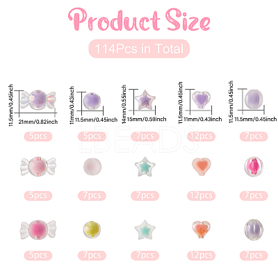 Transparent Acrylic Beads TACR-PH0001-67-1