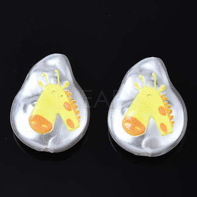 3D Printed ABS Plastic Imitation Pearl Beads KY-S163-420-1