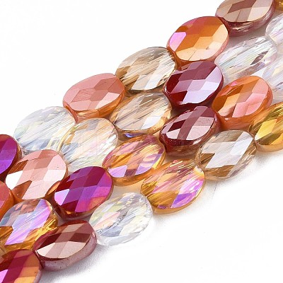 Electroplate Glass Beads Strands EGLA-S194-17B-1