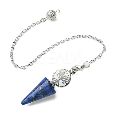 Natural Mixed Stone Cone Dowsing Pendulum Big Pendants G-C114-02P-1
