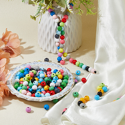 640Pcs 16 Colors Schima Wood Beads WOOD-DC0001-39-1