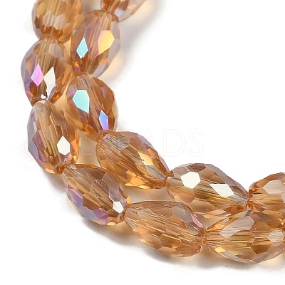 Transparent Electroplate Glass Beads Strands EGLA-N013-T4mm-B21-1