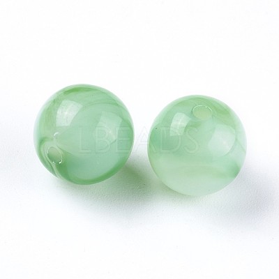 Acrylic Imitation Jade Beads MACR-E025-25B-8mm-1